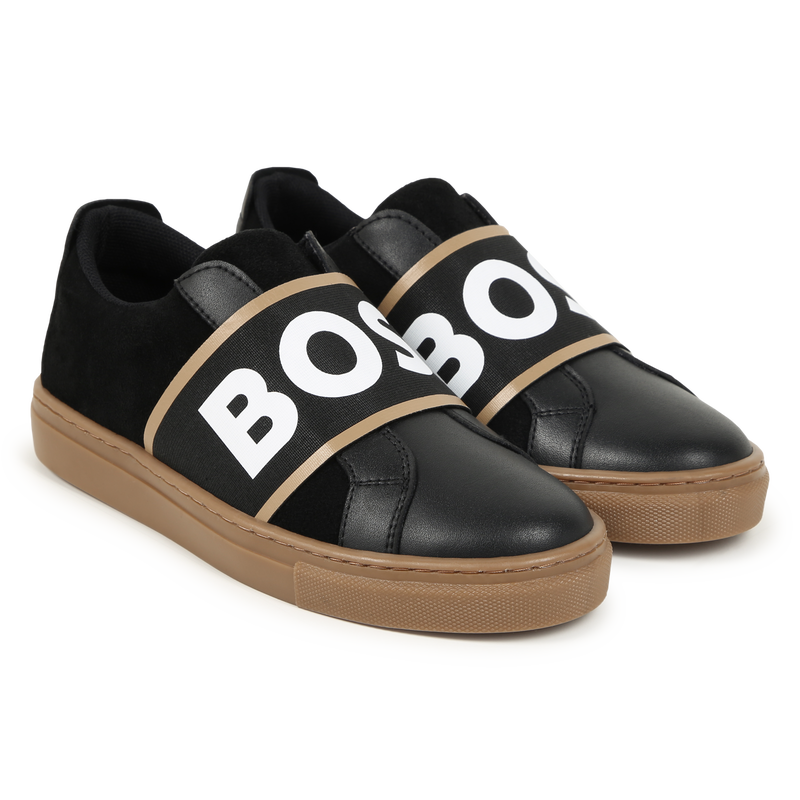 Leather Slip-On Sneakers BOSS 
                    BOY