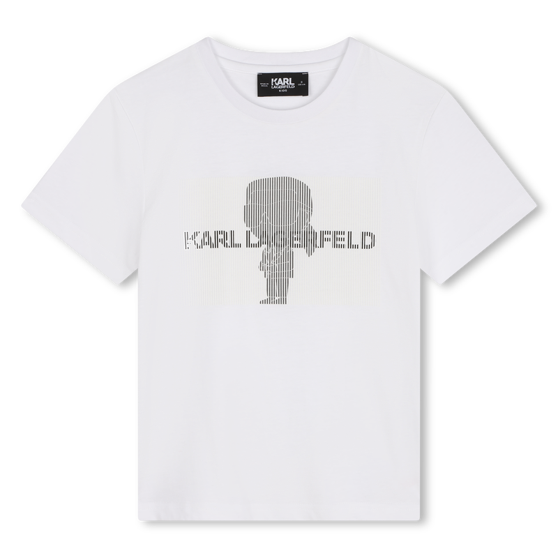Short-Sleeved Cotton T-Shirt KARL LAGERFELD KIDS 
                    BOY