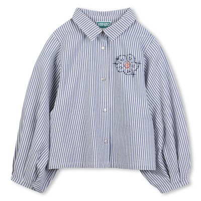 Striped cotton blouse KENZO KIDS GIRL