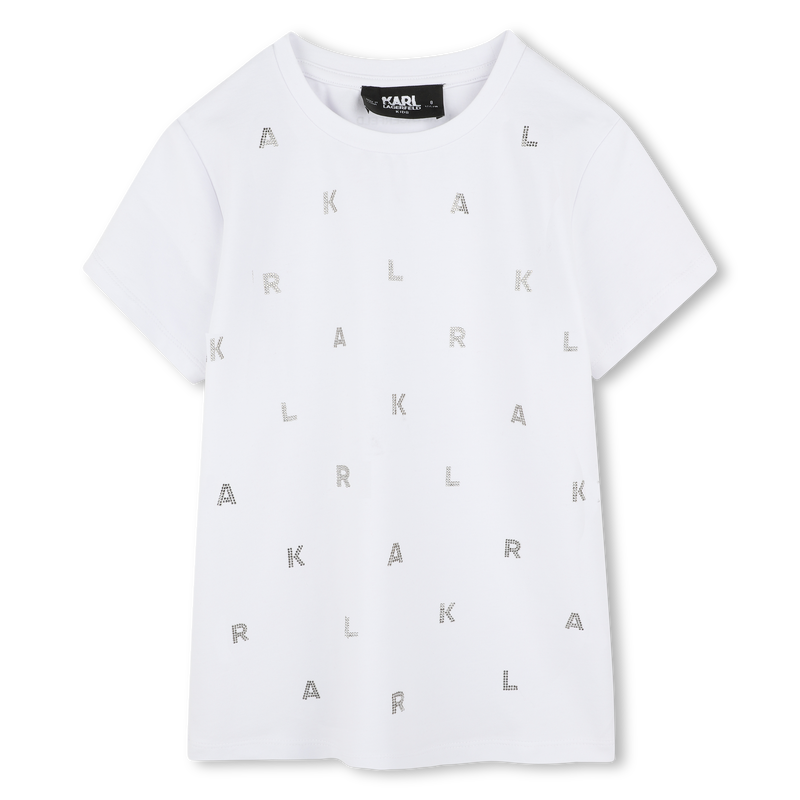 T-shirt with diamant&eacute;s KARL LAGERFELD KIDS 
                        GIRL