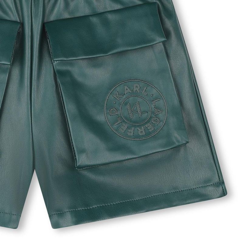 Faux Leather Shorts KARL LAGERFELD KIDS 
                    GIRL