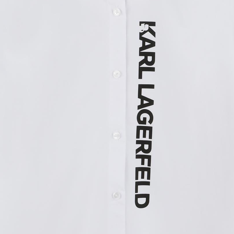 Poplin Shirt Dress KARL LAGERFELD KIDS 
                        GIRL