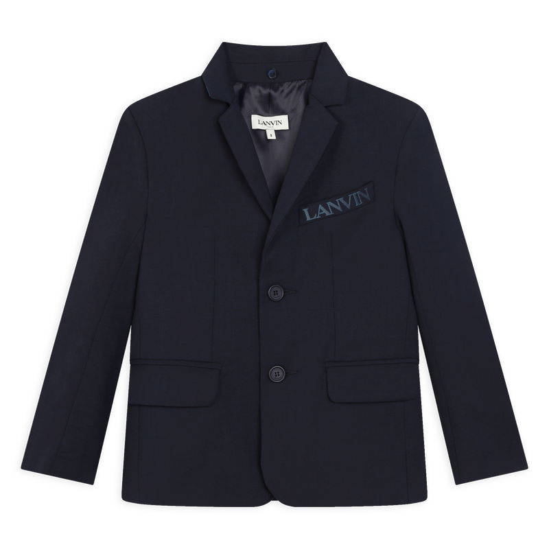 Bi-material suit jacket