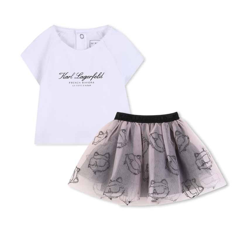 Shorts Outfit Set KARL LAGERFELD KIDS 
                        GIRL