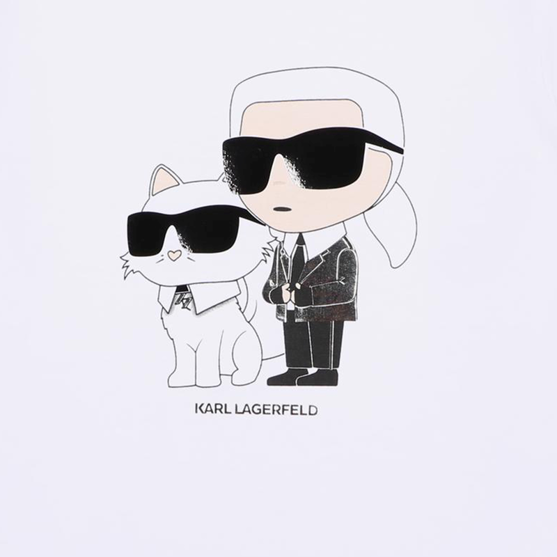 Karl-And-Choupette Graphic Tee KARL LAGERFELD KIDS 
                        GIRL