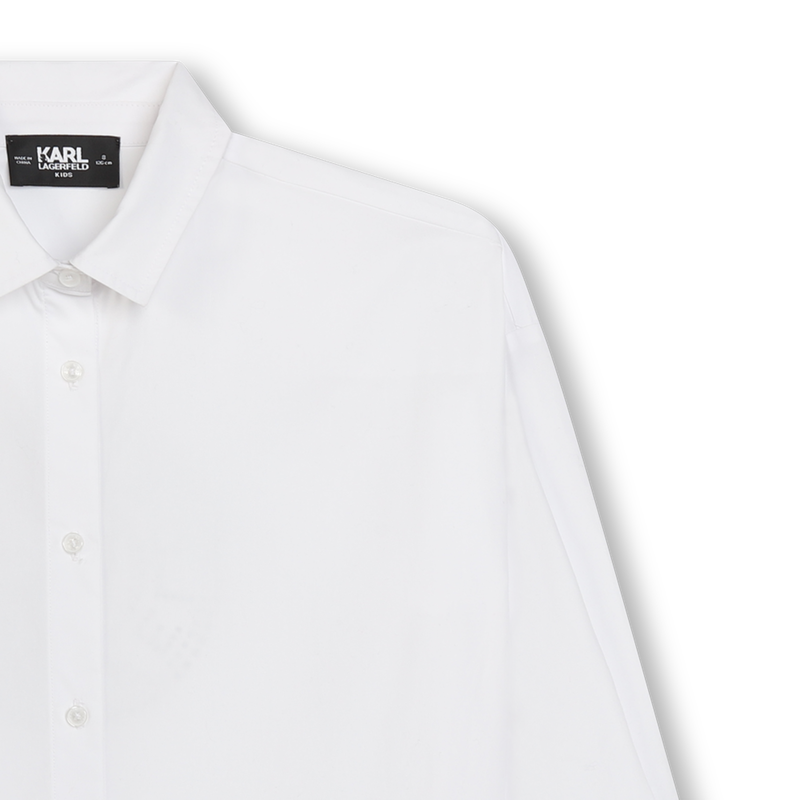KARL LAGERFELD KIDS Cotton Poplin Shirt Dress
