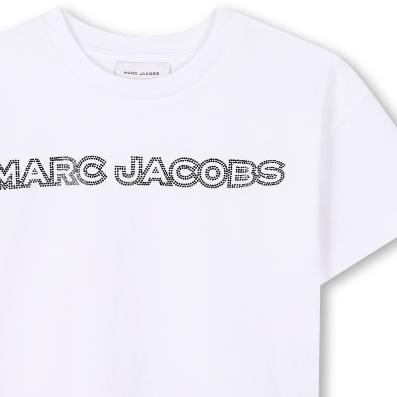 Cropped T-shirt with diamant&eacute;s MARC JACOBS 
                        GIRL
