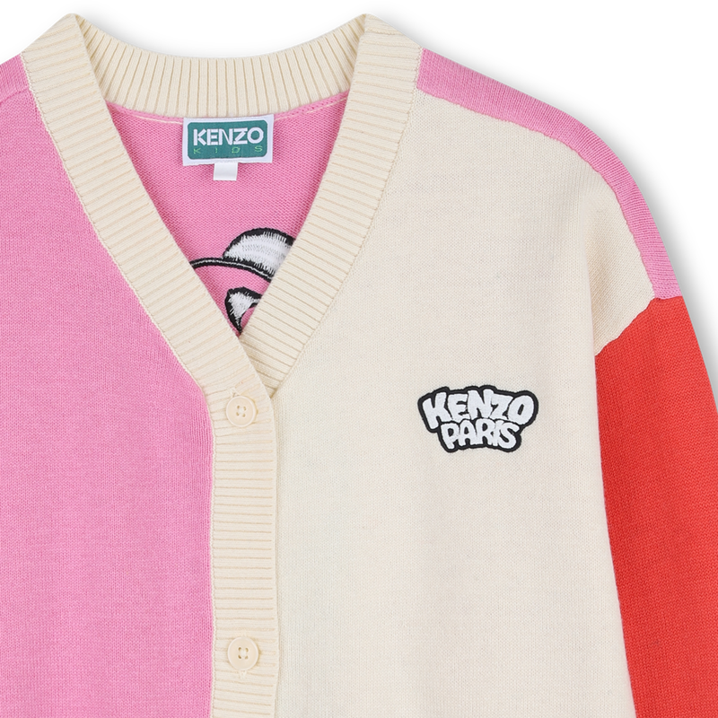 V-Neck Knit Cardigan KENZO KIDS 
                        GIRL