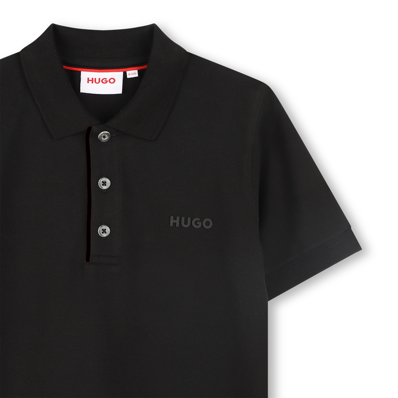 Short-sleeved piqu&eacute; polo shirt HUGO 
                        BOY