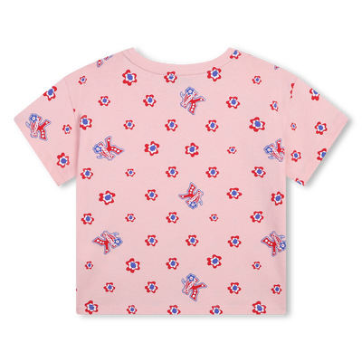 Short-Sleeved Cotton T-Shirt KENZO KIDS GIRL