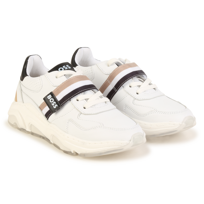 Leather Velcro sneakers