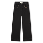 Metal Eyelet Wide-Leg Jeans MICHAEL KORS 
                    GIRL