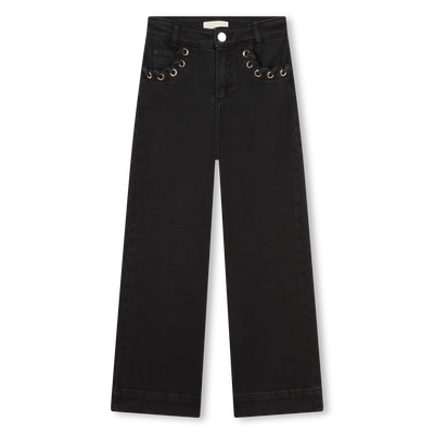 Metal Eyelet Wide-Leg Jeans MICHAEL KORS GIRL