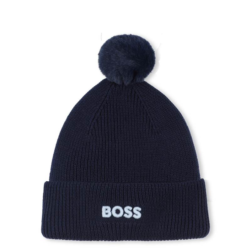 Knitted hat with pompom BOSS 
                    BOY