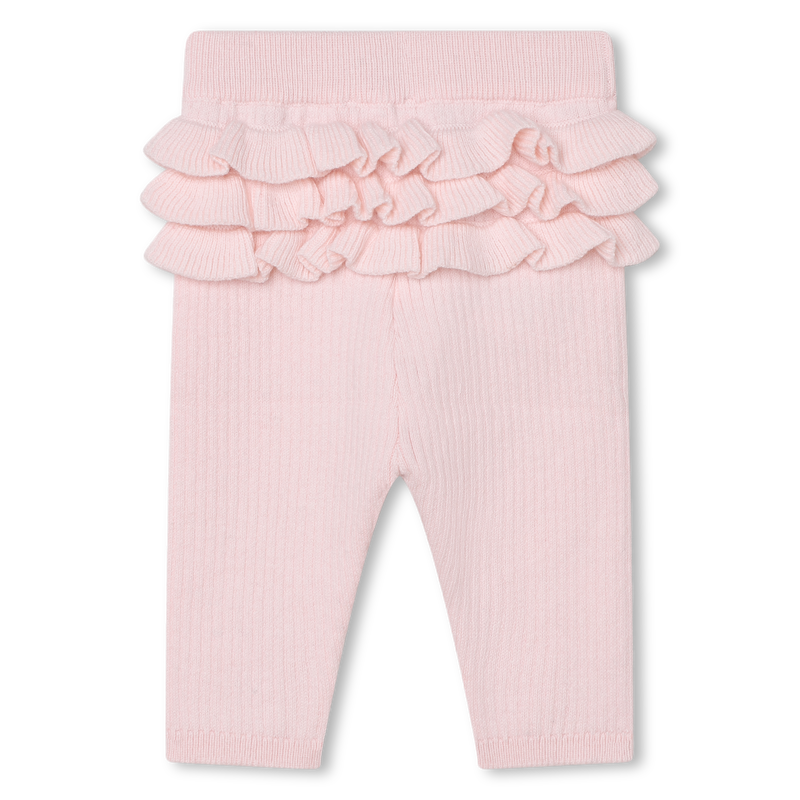 CARREMENT BEAU Tricot leggings with frills