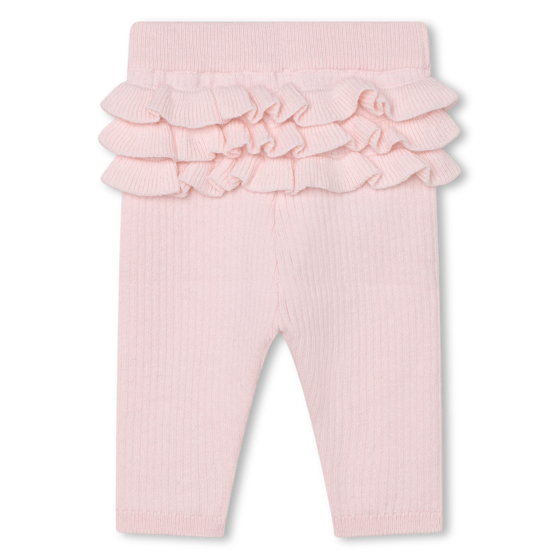 CARREMENT BEAU Tricot leggings with frills