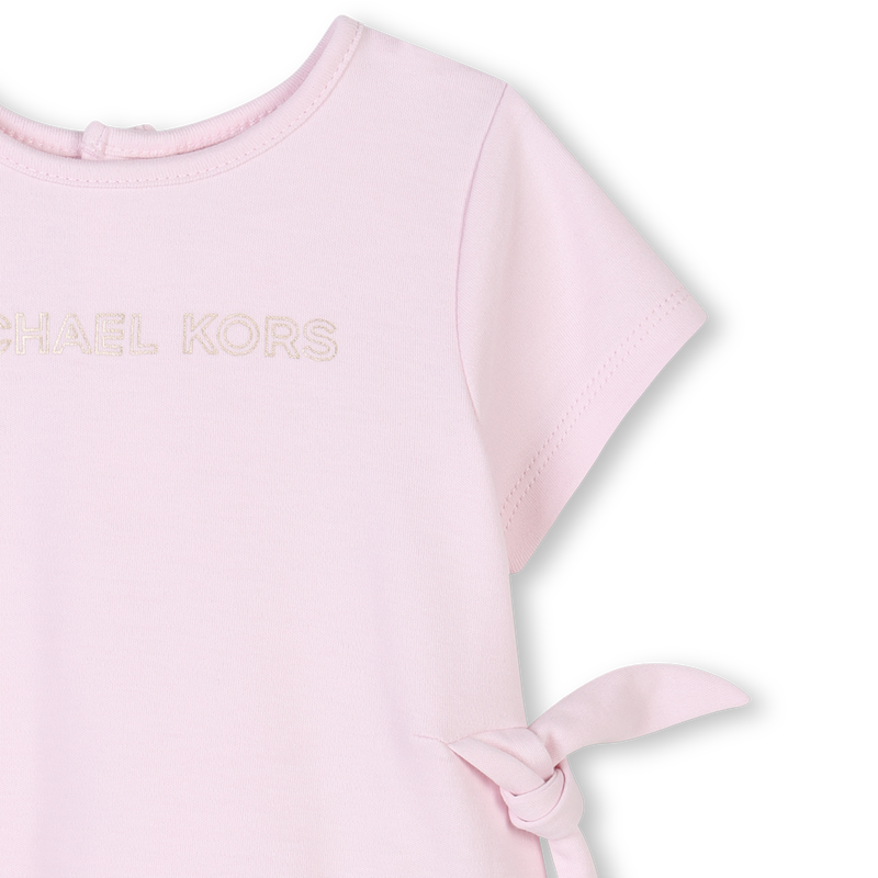 Short-sleeved cotton dress MICHAEL KORS 
                    GIRL