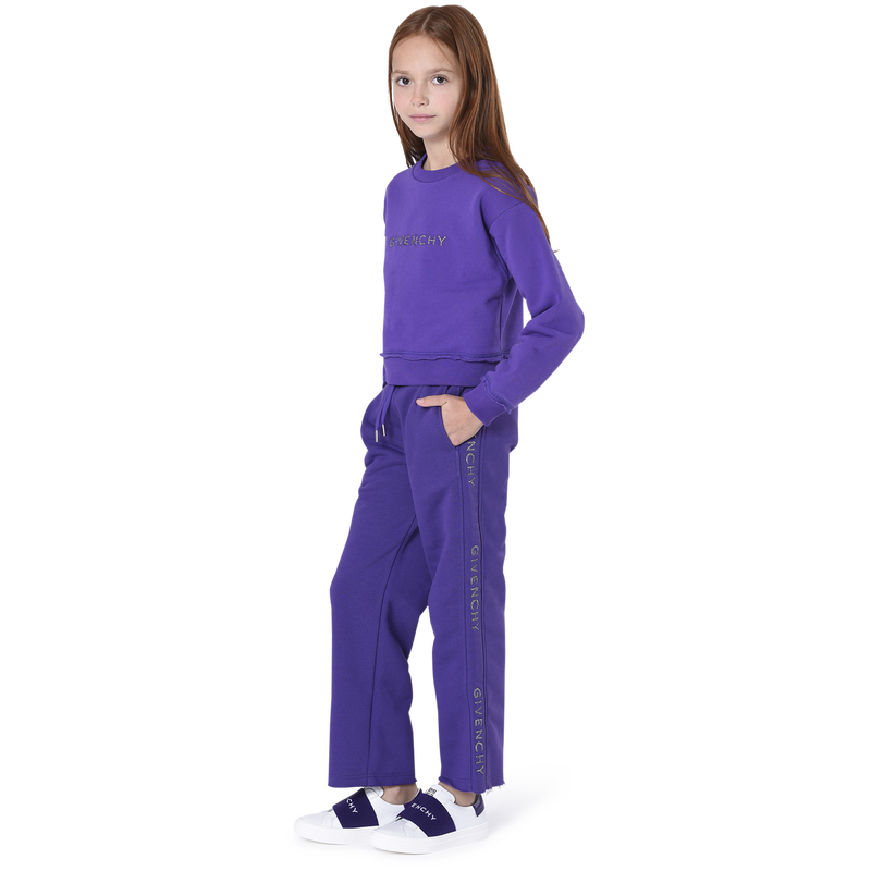 Wide-leg fleece trousers GIVENCHY 
                    GIRL