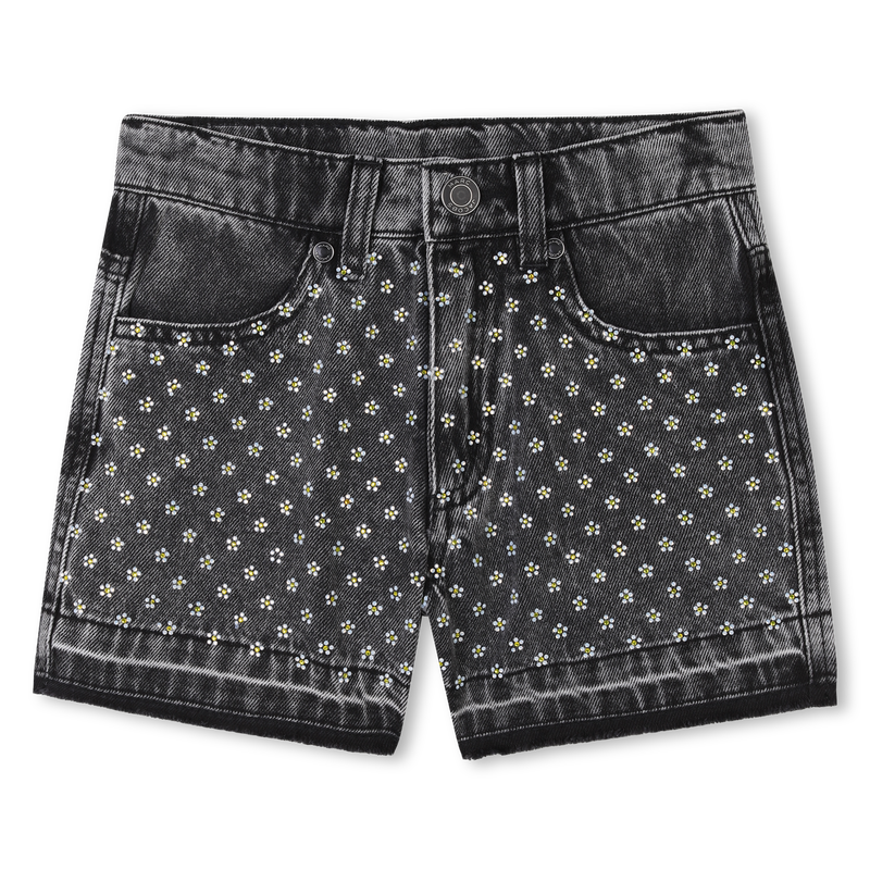 Denim shorts with diamant&eacute;s MARC JACOBS 
                        GIRL
