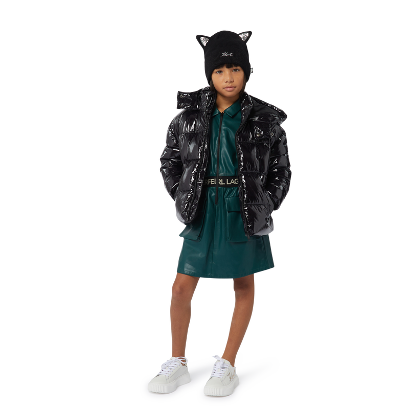 Cat-Ear Metallic Beanie KARL LAGERFELD KIDS 
                    GIRL