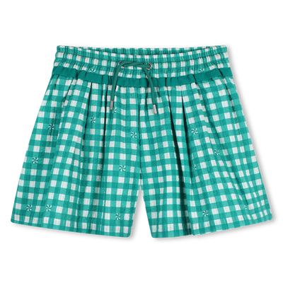 Gingham Print Shorts KIDS AROUND GIRL