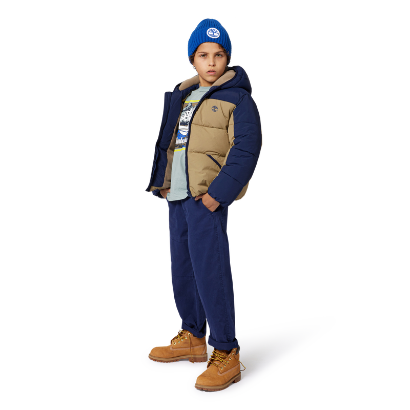 Knitted badge hat with logo TIMBERLAND 
                        BOY