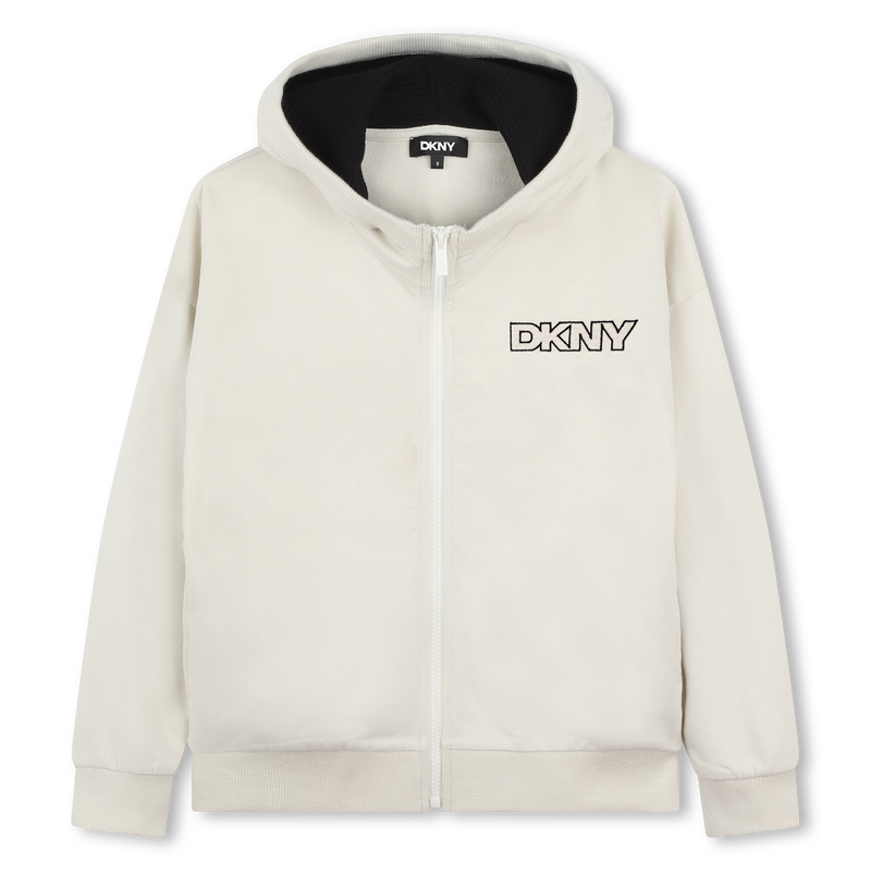 Hooded Fleece Cardigan DKNY 
                    UNISEX