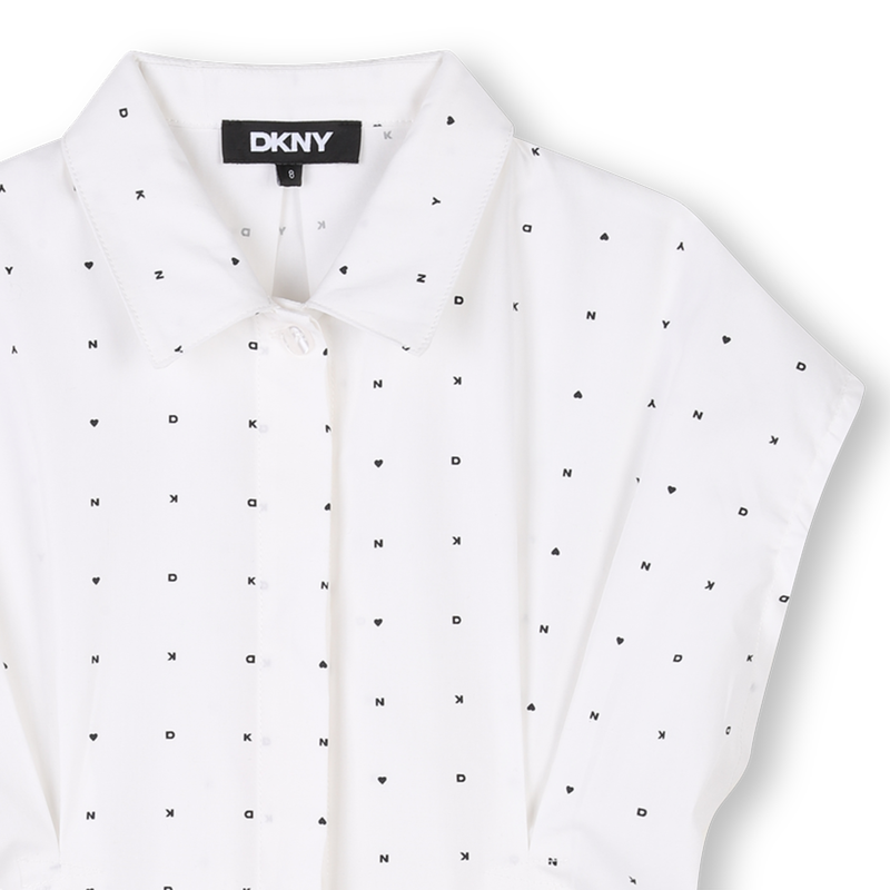 Short-sleeved cotton dress DKNY 
                        GIRL