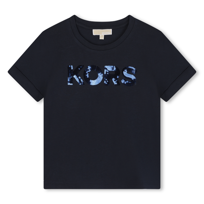 Short-Sleeved Cotton T-Shirt MICHAEL KORS 
                        GIRL