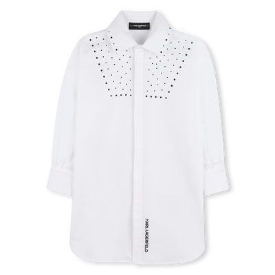 Long Sleeved Shirt Dress KARL LAGERFELD KIDS GIRL