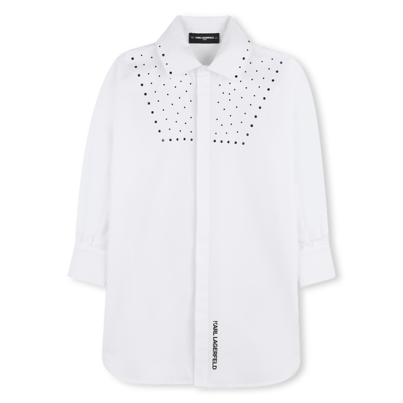 Long Sleeved Shirt Dress KARL LAGERFELD KIDS 
                        GIRL