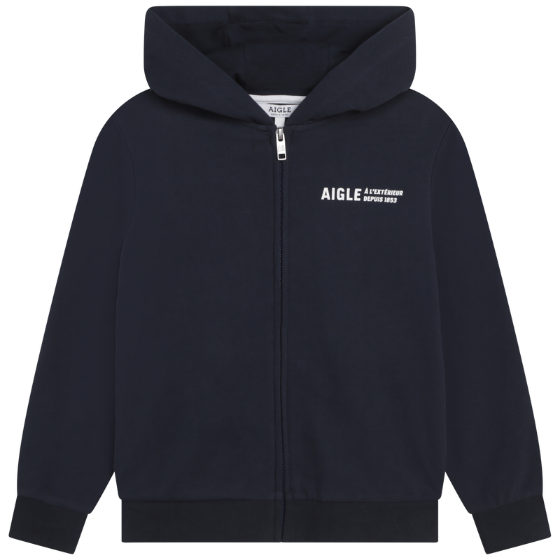 Zip-up hooded sweatshirt