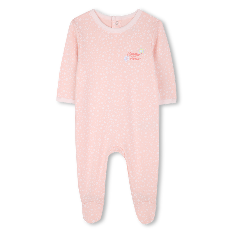 Cotton press-stud pajamas KENZO KIDS 
                        GIRL