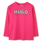 Logo Print T-Shirt, RASBERRY, hi-res