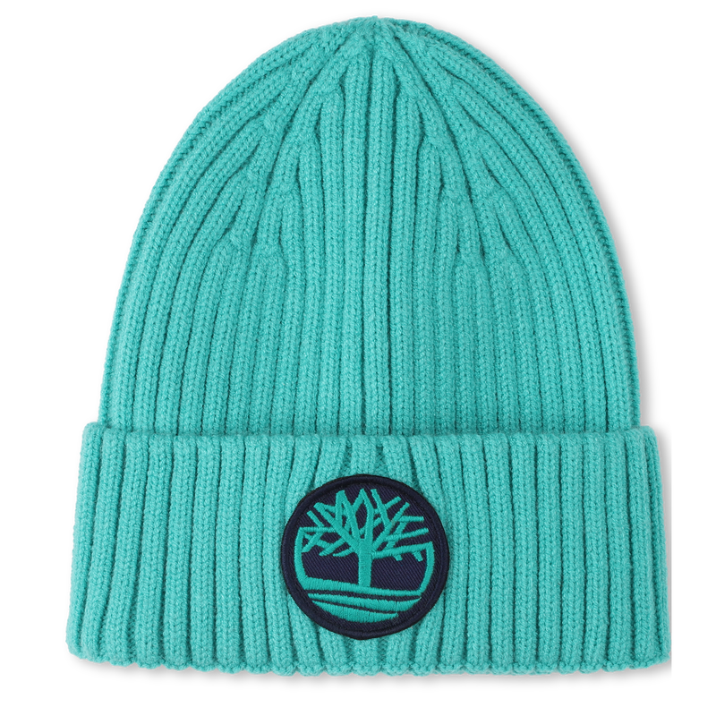 Knitted badge hat with logo TIMBERLAND 
                        BOY