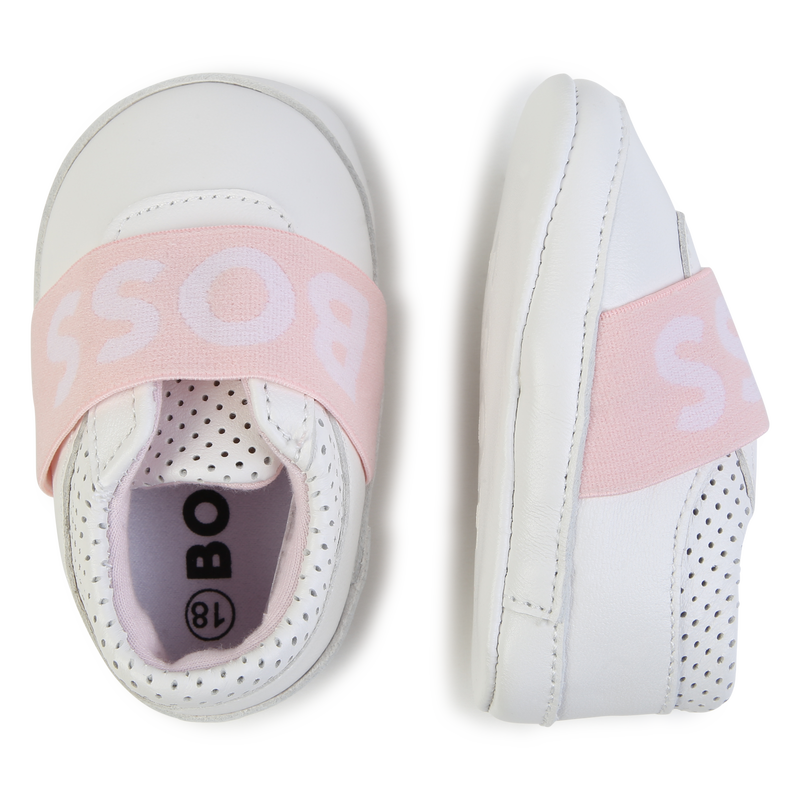 BOSS Elasticated leather slippers