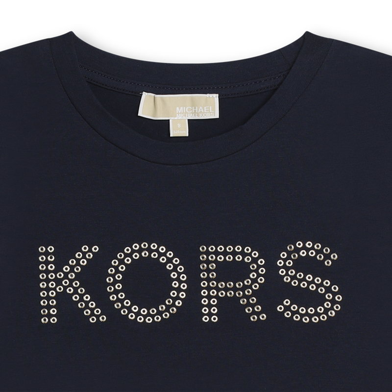 Short-Sleeved Cotton T-Shirt MICHAEL KORS 
                    GIRL