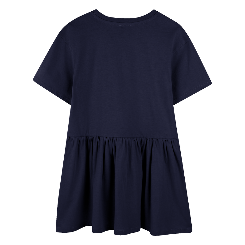 Logo print dress with ruffle KENZO KIDS 
                        GIRL