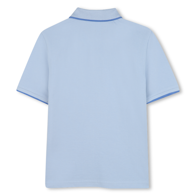 Plain cotton piqué polo shirt BOSS 
                    BOY