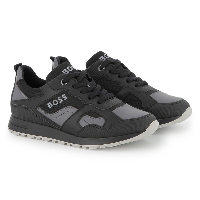 Faux and canvas sneakers BOSS 
                    BOY
