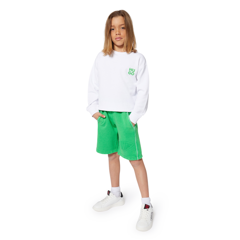 Long fleece running shorts HUGO 
                    BOY