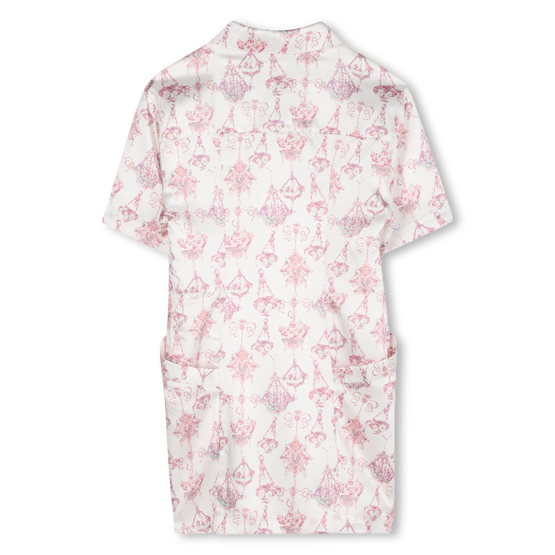 Satin dress with polo collar GIVENCHY 
                        GIRL