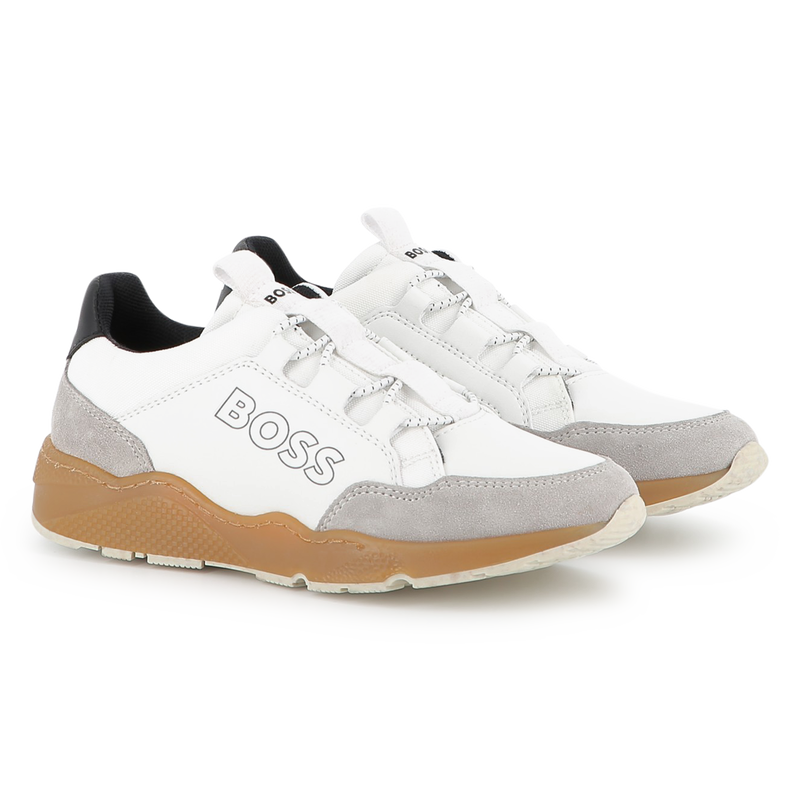 Faux and canvas sneakers BOSS 
                        BOY