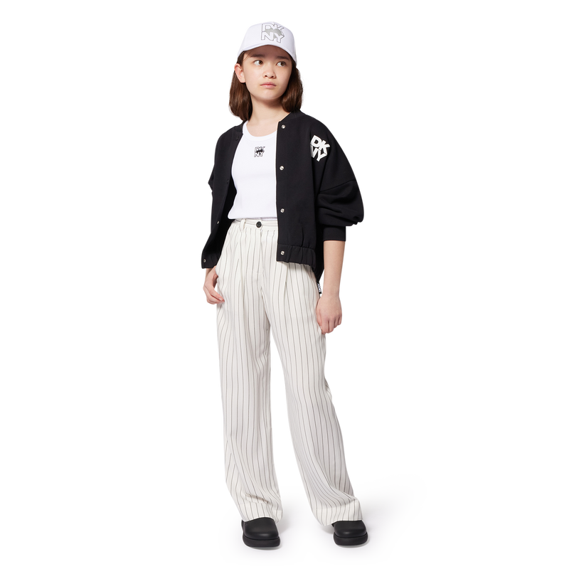 Cotton fleece cardigan DKNY 
                    GIRL