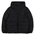 Hooded down jacket, BLACK, hi-res