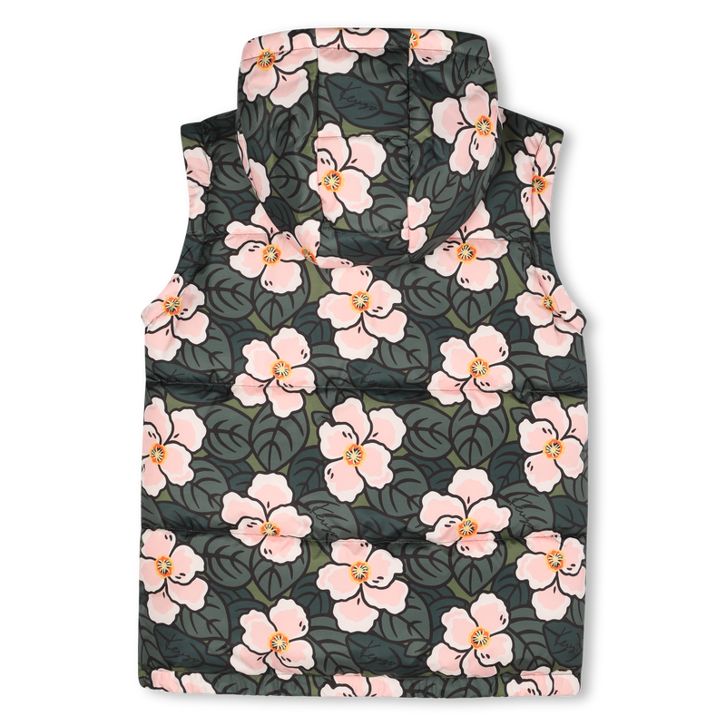 Down jacket with removable sleeves KENZO KIDS 
                        GIRL