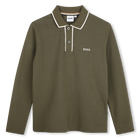 Long sleeve polo, OLIVE NIGHT, hi-res