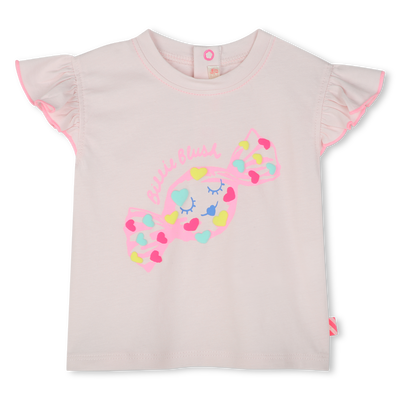 Cotton press-stud T-shirt BILLIEBLUSH GIRL
