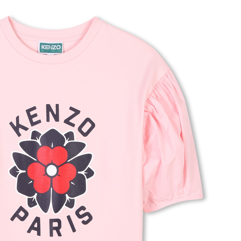 Straight puff-sleeved dress KENZO KIDS 
                        GIRL