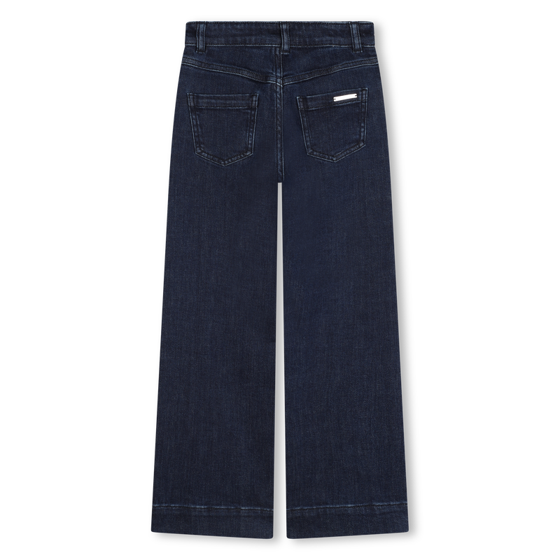 Metal Eyelet Wide-Leg Jeans MICHAEL KORS 
                    GIRL
